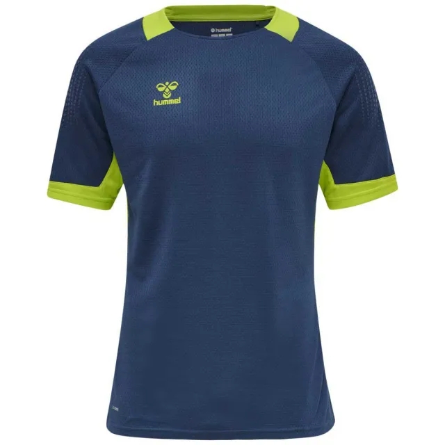 Hummel Lead Poly Short Sleeve T-shirt  - Blue