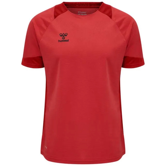 Hummel Lead Poly Short Sleeve T-shirt  - Red