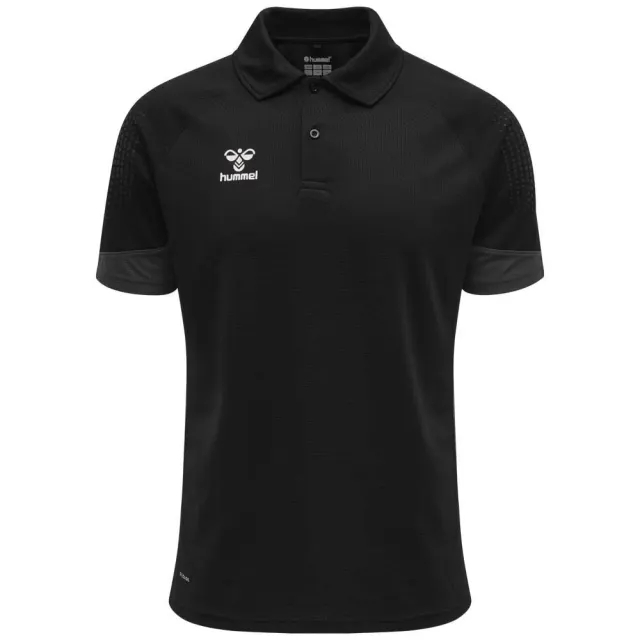 Hummel Lead Functional Short Sleeve Polo  - Black