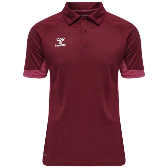 Hummel Lead Functional Short Sleeve Polo  - Red