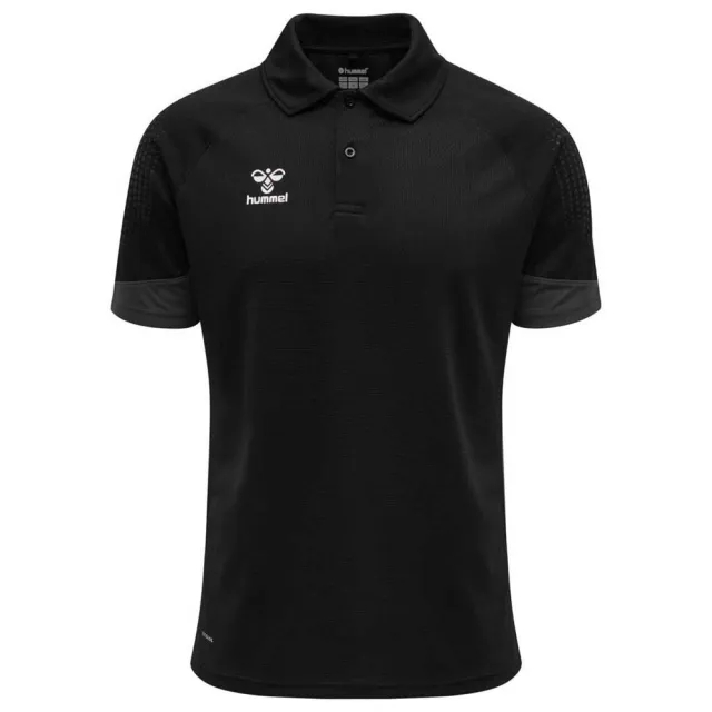 Hummel Lead Functional Short Sleeve Polo  - Black