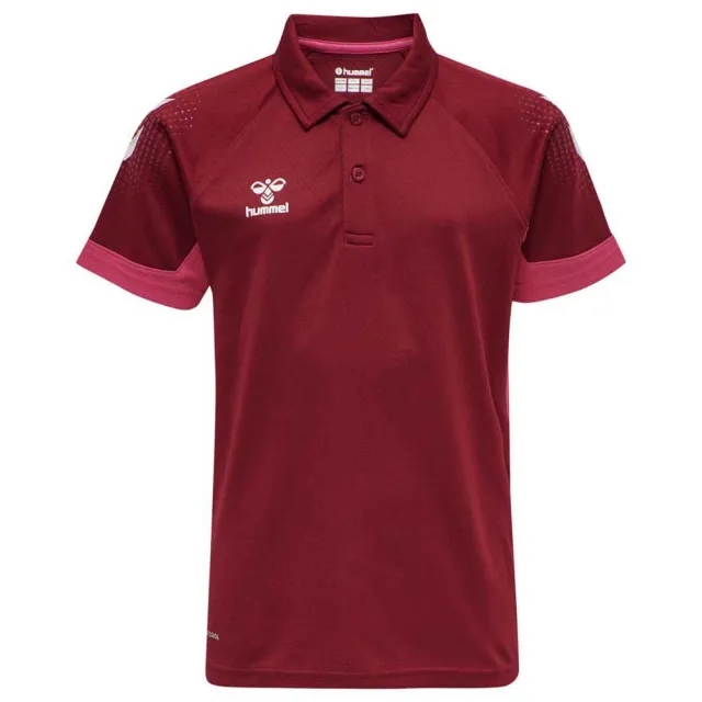 Hummel Lead Functional Short Sleeve Polo  - Red