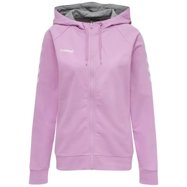 Hummel Go Cotton Full Zip Sweatshirt  - Purple