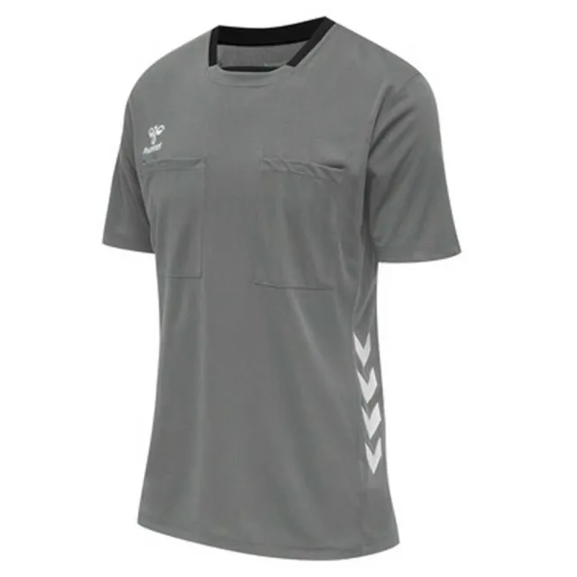 Hummel Referee Chevron Short Sleeve T-shirt  - Grey