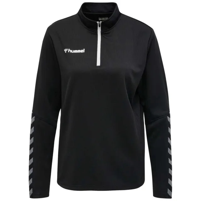 Hummel Half-Zip Sweatshirt With Chevrons - ['White', 'Black']