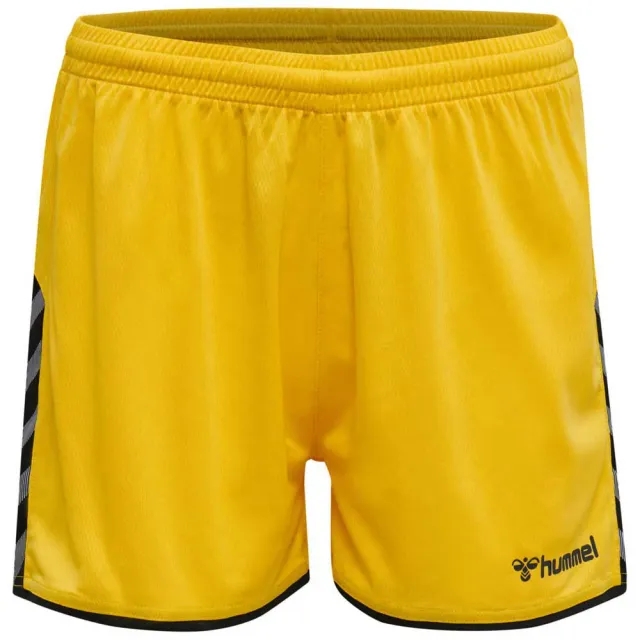 Hummel Sports Shorts With Drawstring Waist - ['Yellow', 'Black']