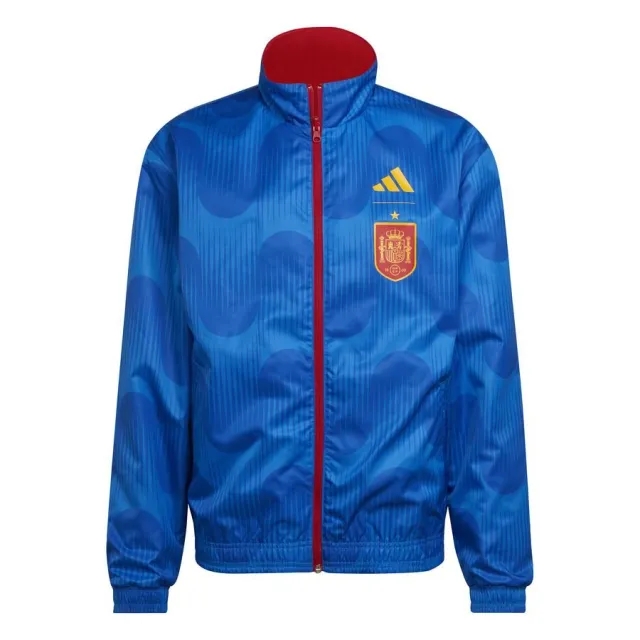 adidas Spain 2022 World Cup Anthem Jacket Team Power Red 2 Team Navy Blue