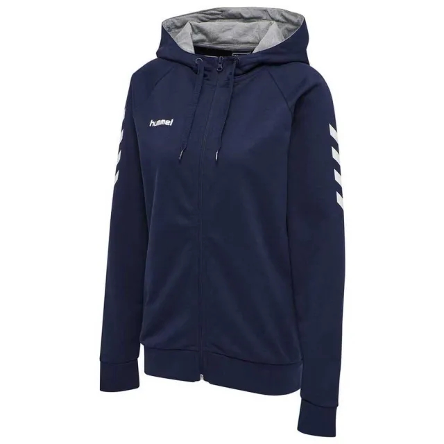 Hummel Fashionable Women's Zip Hoodie With Shoulder Chevrons -