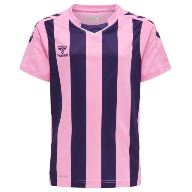 Hummel Core Xk Striped Short Sleeve T-shirt  - Pink