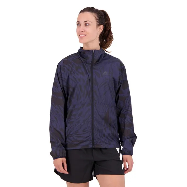 adidas Fast All Over Print Running Jacket Women - Blue
