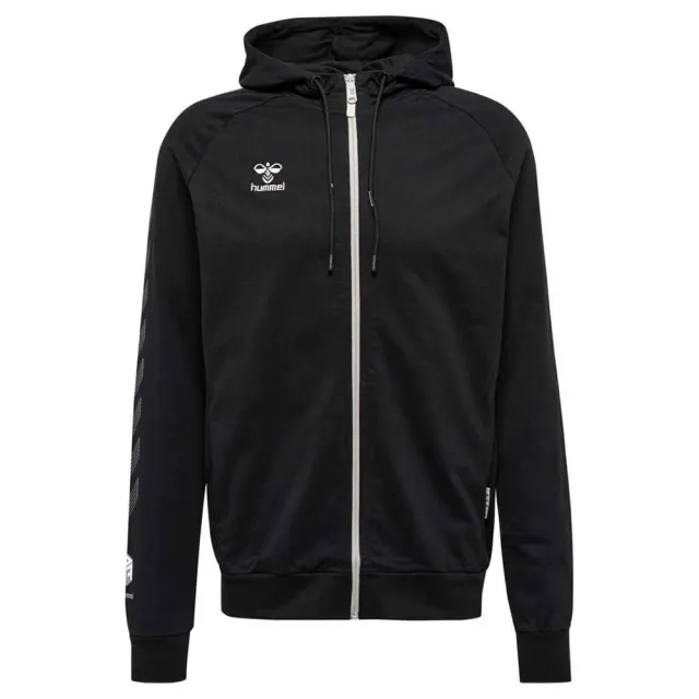Hummel Move Grid Cotton Full Zip Sweatshirt  - Black
