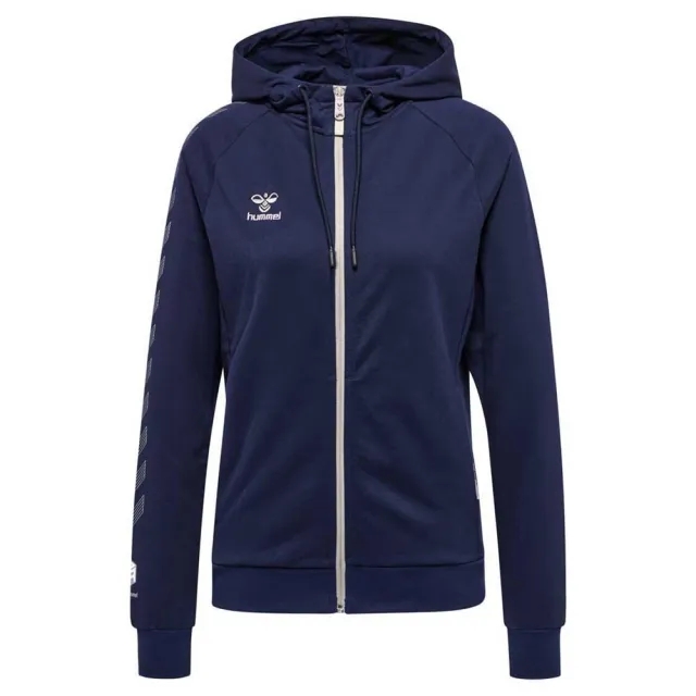 Hummel Move Grid Cotton Full Zip Sweatshirt  - Blue