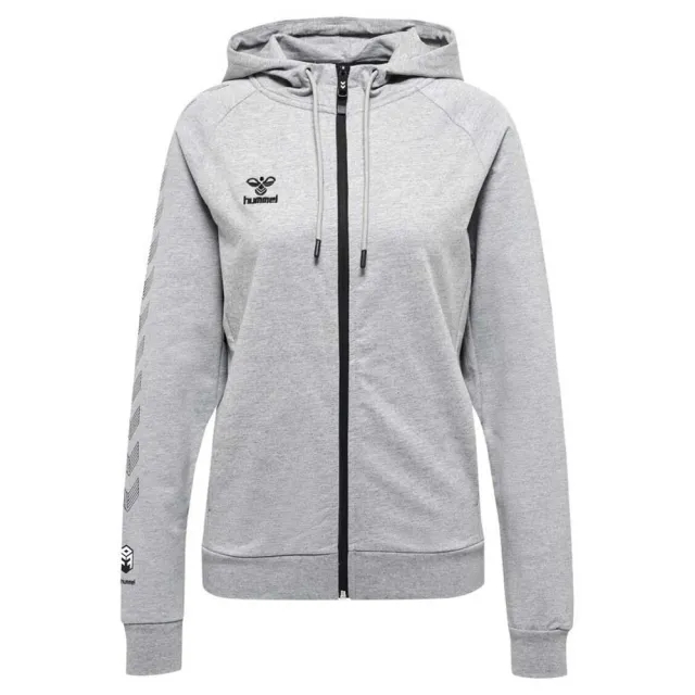 Hummel Move Grid Cotton Full Zip Sweatshirt  - Grey