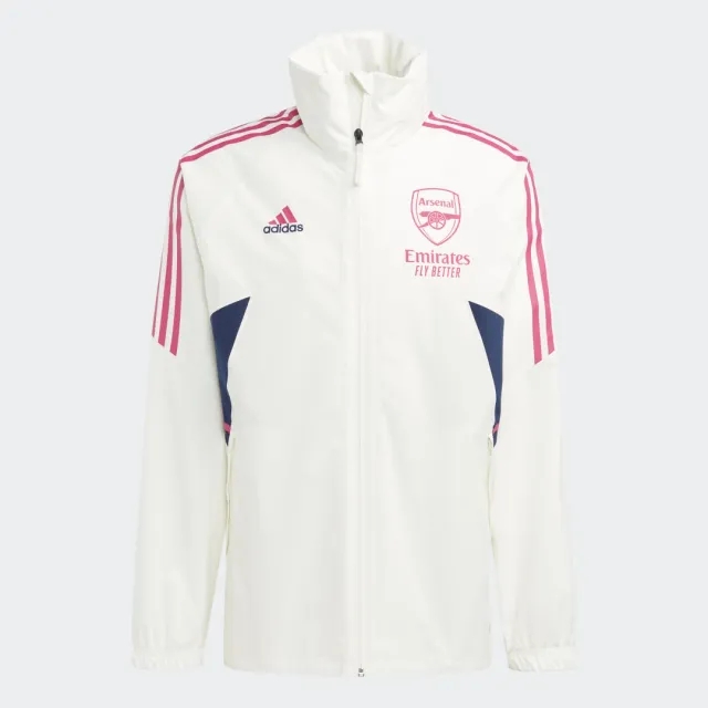 adidas Arsenal Rain Jacket Condivo 22 - Off White/Conavy/Shock Pink - ['White']