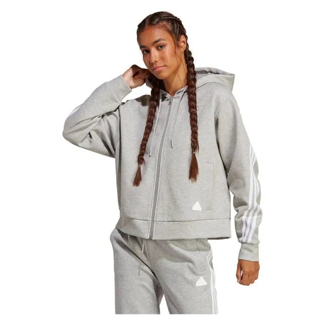 Adidas Hoodie Future Icons Full Zip - ['Grey']