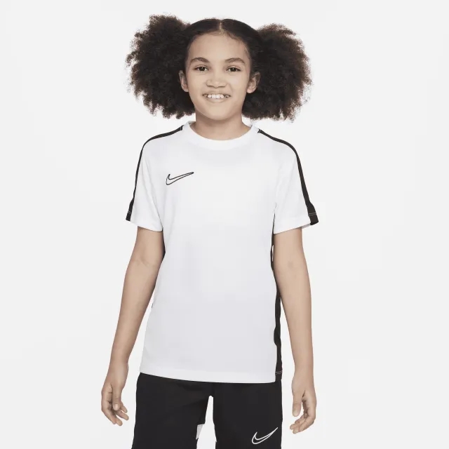 Nike Dri-FIT Academy Older Kids' Short-sleeve Football Top (Stock) - White - Polyester