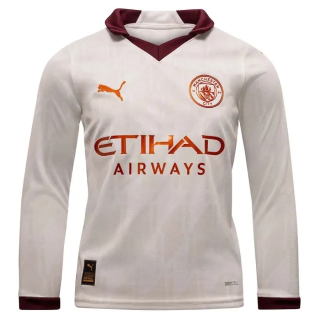 Puma Manchester City Kids LS Away Shirt 2023/24