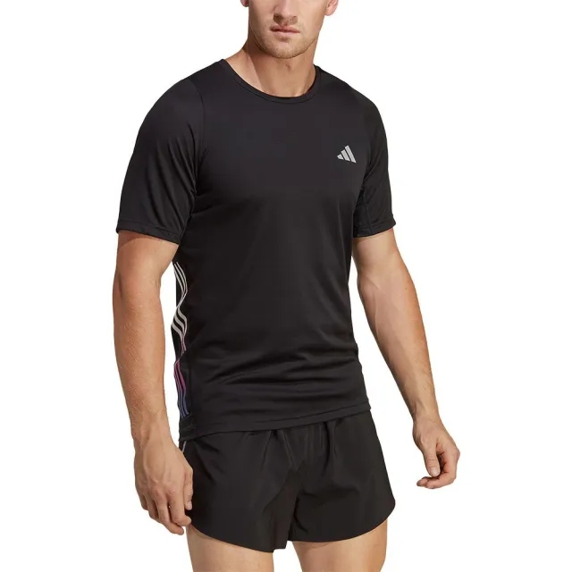 adidas Run Icons 3S Running Shirt Men - Black
