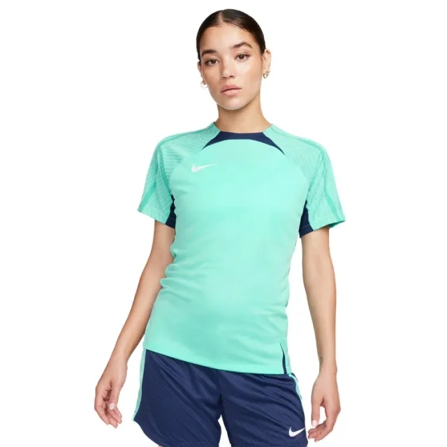 Nike Womens Dri Fit Strike SS Top Hyper Turq Midnight Navy White