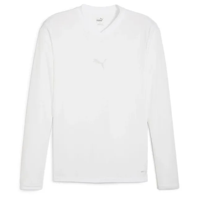 Teamgoal Baselayer Tee Ls Puma White-Feather Gray - ['White']