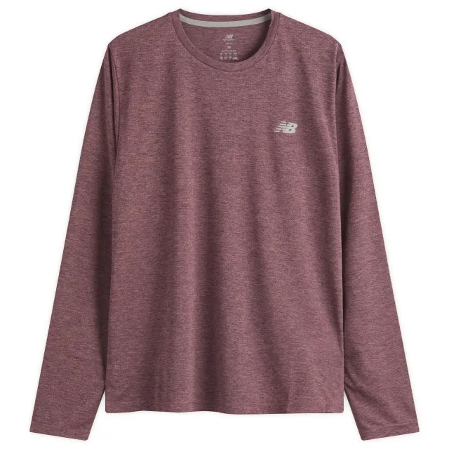 New Balance Men's Athletics Long Sleeve in Purple Poly Knit