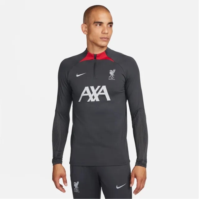 Nike 23-24 Liverpool Dri-Fit Strike L/S 1/4 Zip Drill Top - Anthracite/Wolf Grey