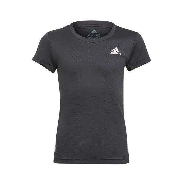 Adidas Aeroready 3 Stripes Short Sleeve T-shirt  - Black