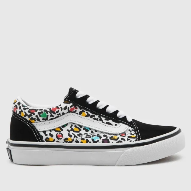 Vans  UY Old Skool ANIMAL POP BLACK/MULTI  girls's Children's Shoes (Trainers) in Black