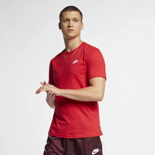 Nike Sportswear Club Men's T-Shirt - Red - Cotton