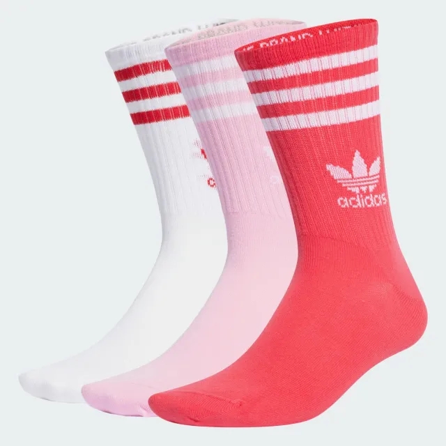 Adidas Solid Crew 3 Pack Unisex Socks - White