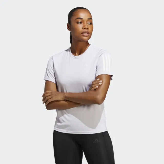 adidas  OWN THE RUN TEE  women's T shirt in Purple