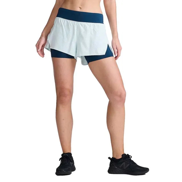 2xu Aero 4 2 In 1 Shorts  - Blue