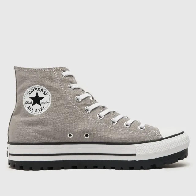 Converse all star hi city trek trainers in light grey