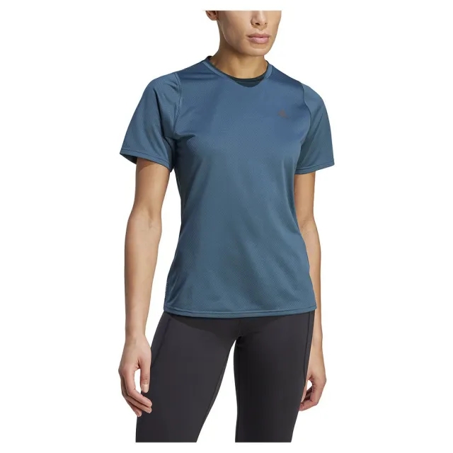 Adidas Run Icons Short Sleeve T-shirt  - Blue