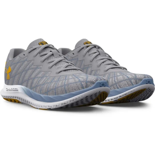 Under Armour Mens Charged Breeze 2 Visual Running Shoes in White Textile