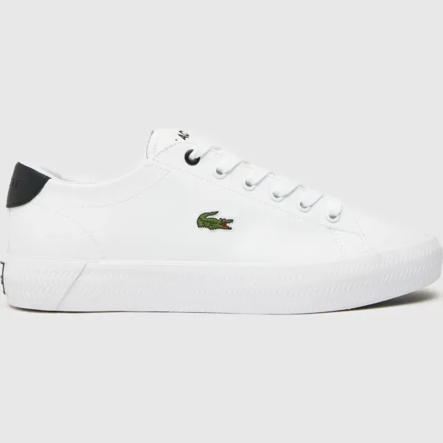 Lacoste white & black gripshot Youth trainers