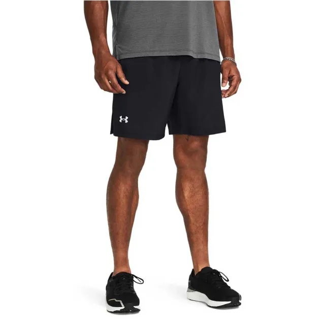 Men's  Under Armour  Launch 7 Shorts Black / White / Reflective XS
