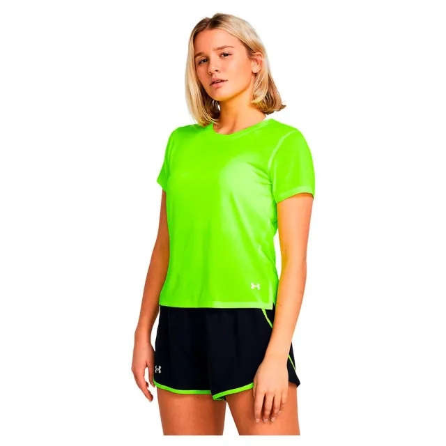 Women's  Under Armour  Launch Short Sleeve High Vis Yellow / Reflective XS