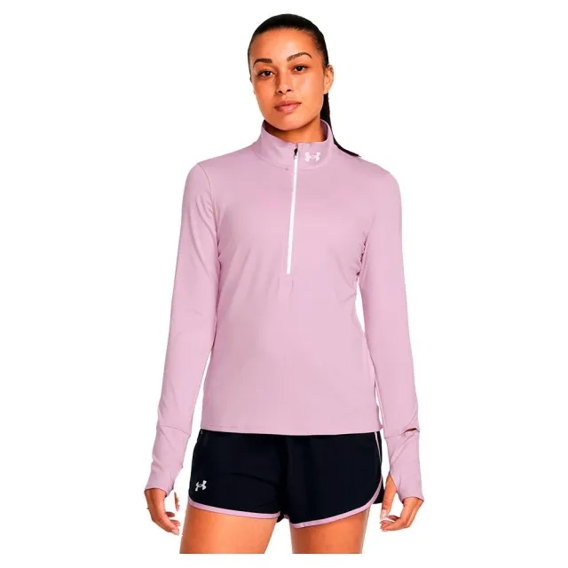 Under Armour Qualifier Run Half Zip Fleece  - Pink