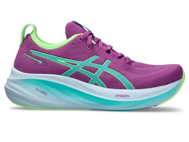 ASICS Gel-Nimbus 26 Lite-Show Neutral Running Shoe Women - Neon Green, Multicoloured