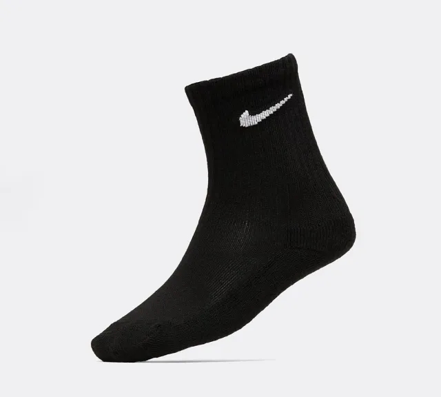 Nike Infant 3 Pack Basic Crew Sock - Black - Size 9.5-2.5 - Black