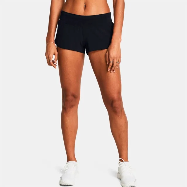 Women's  Under Armour  Launch Pro 2'' Shorts Black / Black / Reflective XL