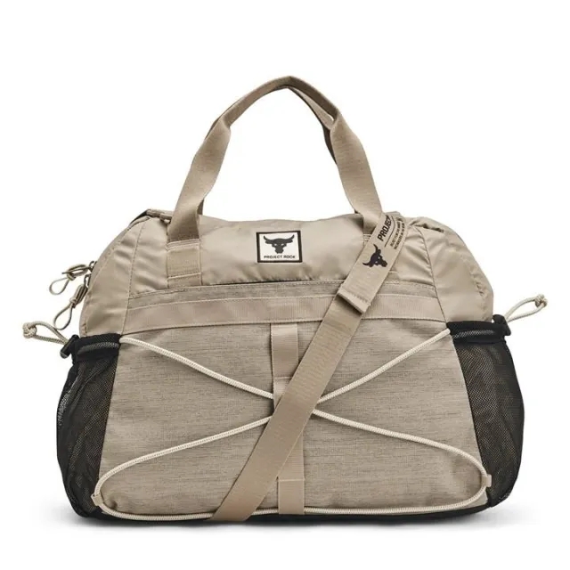 Under Armour Women's Project Rock Small Gym Bag Timberwolf Taupe / Black / Black OSFM