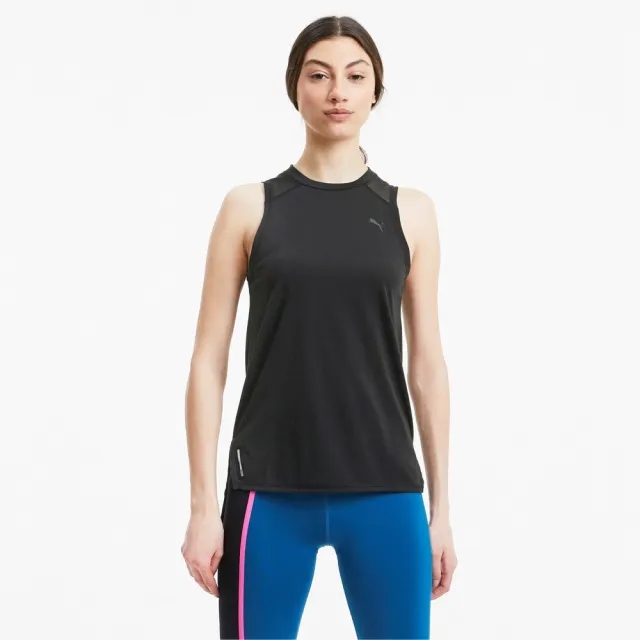 Puma Mesh Panel Sleeveless T-shirt  - Black