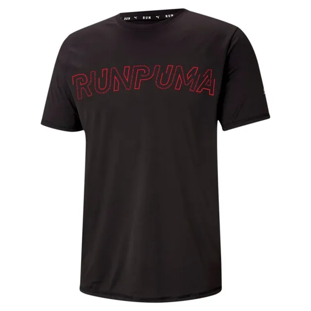 Puma Logo Short Sleeve T-shirt  - Black