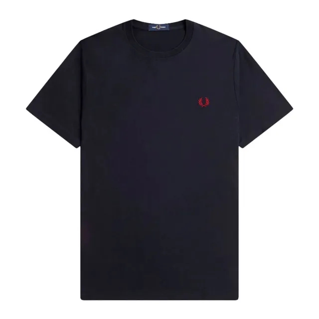 T-Shirt Fred Perry Crew Neck T-Shirt Navy/ Burnt Red Xl