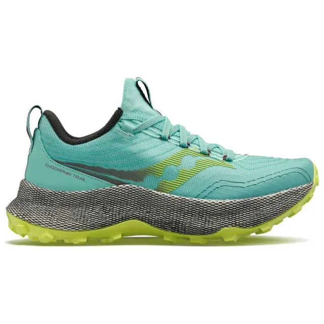 Saucony Endorphin Trail Running Shoe Women - Turquoise, Yellow