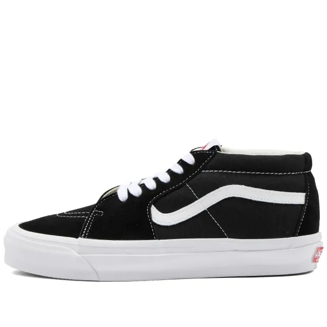 Vans Men's UA OG SK8-Mid LX Suede/Canvas Black/White