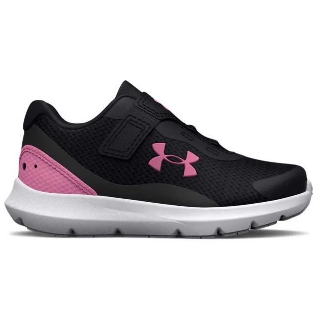 Girls' Infant  Under Armour  Surge 3 AC Running Shoes Black / Flamingo / Flamingo 7.5