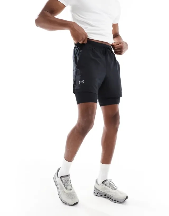 Under Armour Launch 5 Inch 2-in-1 Shorts Men - Black